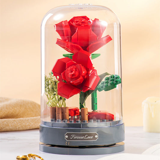 Caja de música de flores