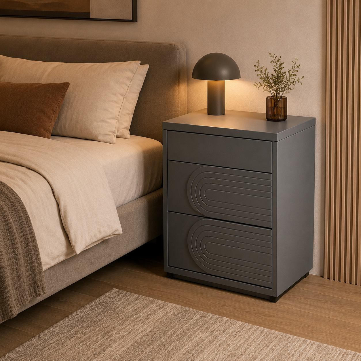 VersteckKommode™ – Nachttisch mit Geheimfach & RFID-Schloss