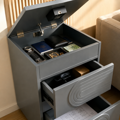 VersteckKommode™ – Nachttisch mit Geheimfach & RFID-Schloss